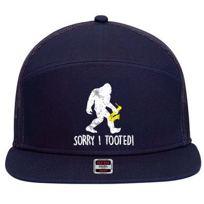 School Marching Band Sax Player Funny Saxophone 7 Panel Mesh Trucker Snapback Hat