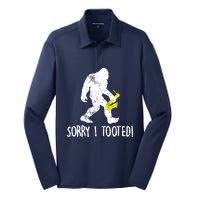 School Marching Band Sax Player Funny Saxophone Silk Touch Performance Long Sleeve Polo