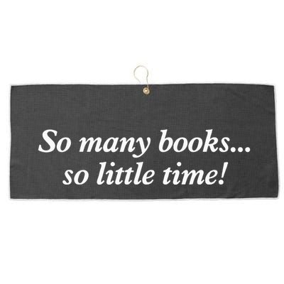 So Many Books Little Time Loves To Read Books Bookworm Large Microfiber Waffle Golf Towel