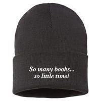 So Many Books Little Time Loves To Read Books Bookworm Sustainable Knit Beanie