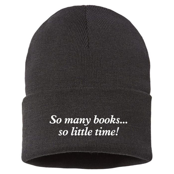 So Many Books Little Time Loves To Read Books Bookworm Sustainable Knit Beanie