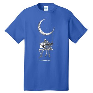 Skeleton Moon Band Rock And Roll Concert Graphic Tall T-Shirt