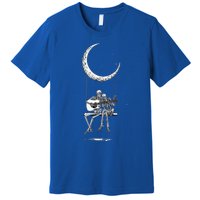 Skeleton Moon Band Rock And Roll Concert Graphic Premium T-Shirt