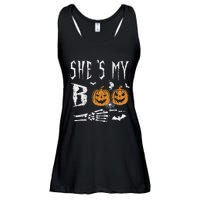 SheS My Boo Skeleton Hand Pumpkin Halloween Matching Funny Ladies Essential Flowy Tank