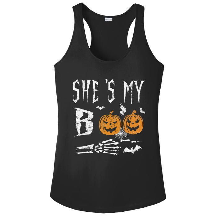 SheS My Boo Skeleton Hand Pumpkin Halloween Matching Funny Ladies PosiCharge Competitor Racerback Tank