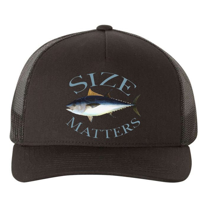 Size Matters Bluefin Tuna Fish Angler Gear Funny Fishing Pun Yupoong Adult 5-Panel Trucker Hat