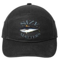 Size Matters Bluefin Tuna Fish Angler Gear Funny Fishing Pun 7-Panel Snapback Hat