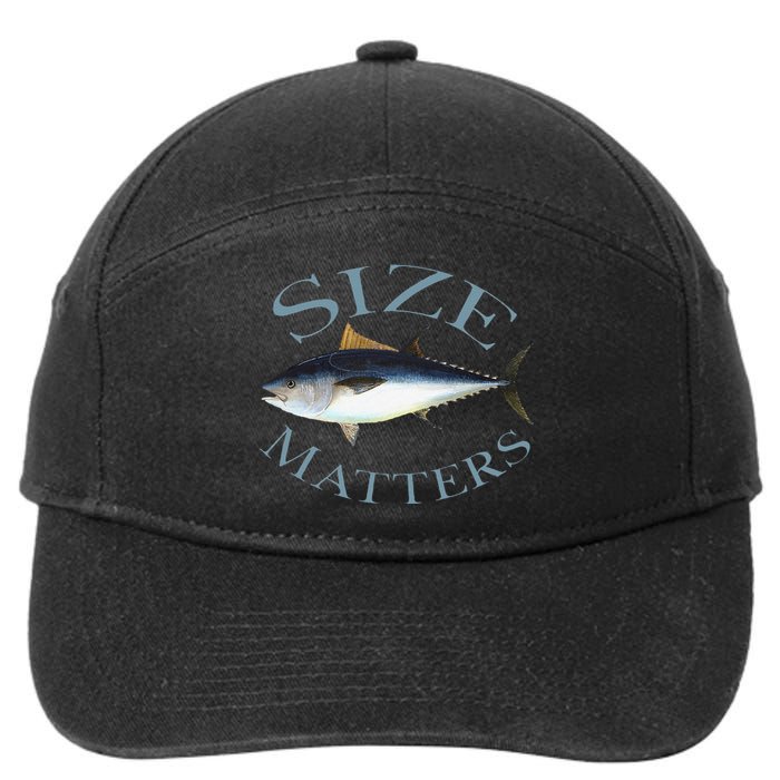 Size Matters Bluefin Tuna Fish Angler Gear Funny Fishing Pun 7-Panel Snapback Hat