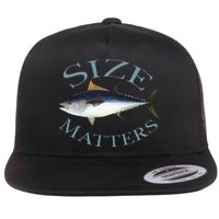 Size Matters Bluefin Tuna Fish Angler Gear Funny Fishing Pun Flat Bill Trucker Hat