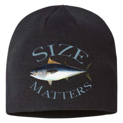 Size Matters Bluefin Tuna Fish Angler Gear Funny Fishing Pun Sustainable Beanie