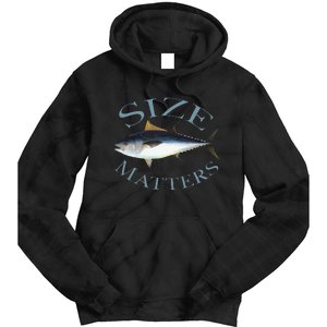 Size Matters Bluefin Tuna Fish Angler Gear Funny Fishing Pun Tie Dye Hoodie