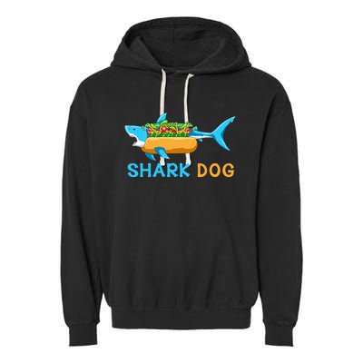 Shark Marine Biologist Ocean Animal Hot Dog Shark Garment-Dyed Fleece Hoodie