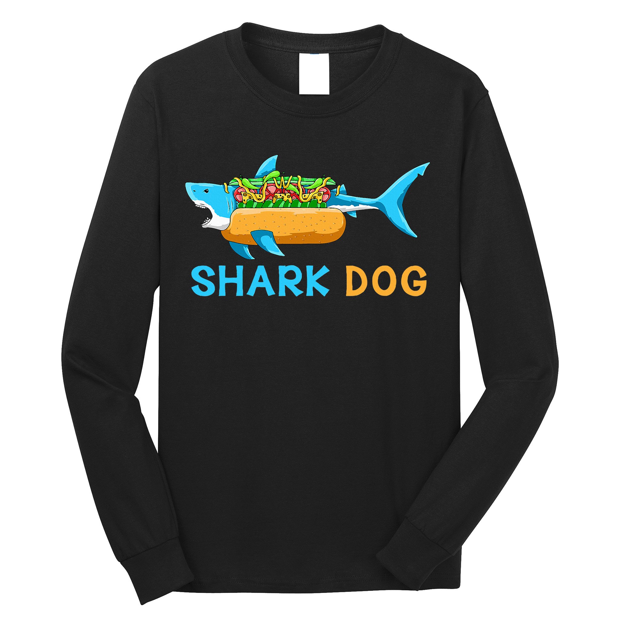 Shark Marine Biologist Ocean Animal Hot Dog Shark Long Sleeve Shirt
