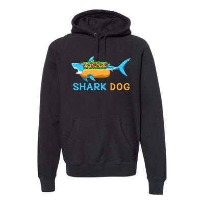 Shark Marine Biologist Ocean Animal Hot Dog Shark Premium Hoodie