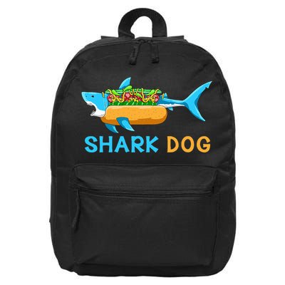 Shark Marine Biologist Ocean Animal Hot Dog Shark 16 in Basic Backpack