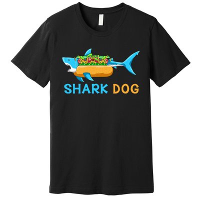 Shark Marine Biologist Ocean Animal Hot Dog Shark Premium T-Shirt