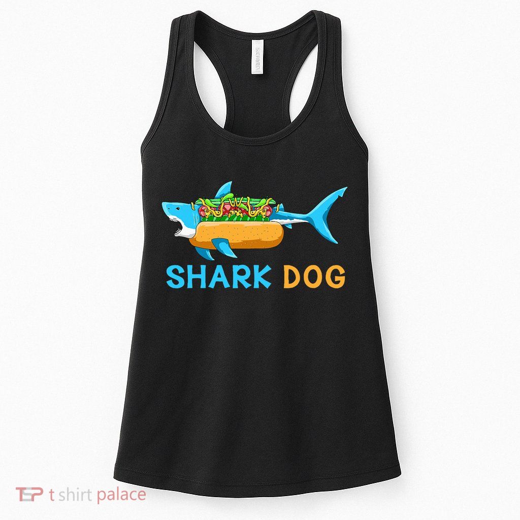 Shark Marine Biologist Ocean Animal Hot Dog Shark Womens Tank Top