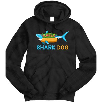 Shark Marine Biologist Ocean Animal Hot Dog Shark Tie Dye Hoodie