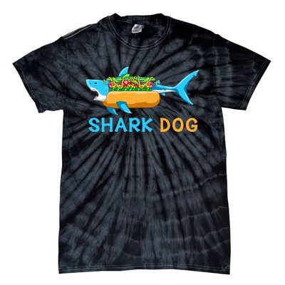 Shark Marine Biologist Ocean Animal Hot Dog Shark Tie-Dye T-Shirt