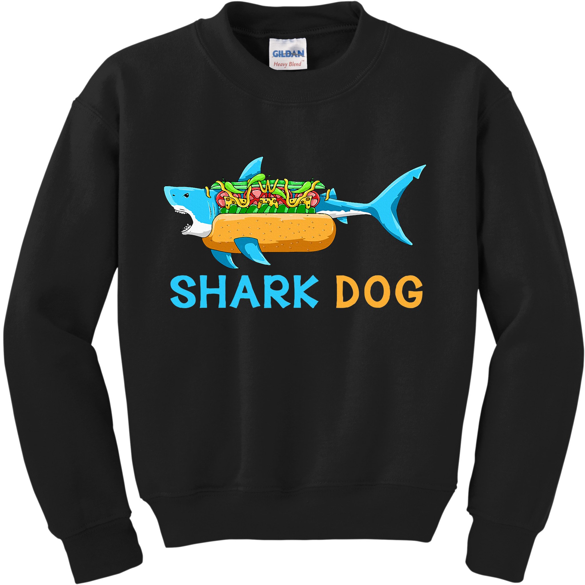 Shark Marine Biologist Ocean Animal Hot Dog Shark Kids Sweatshirt