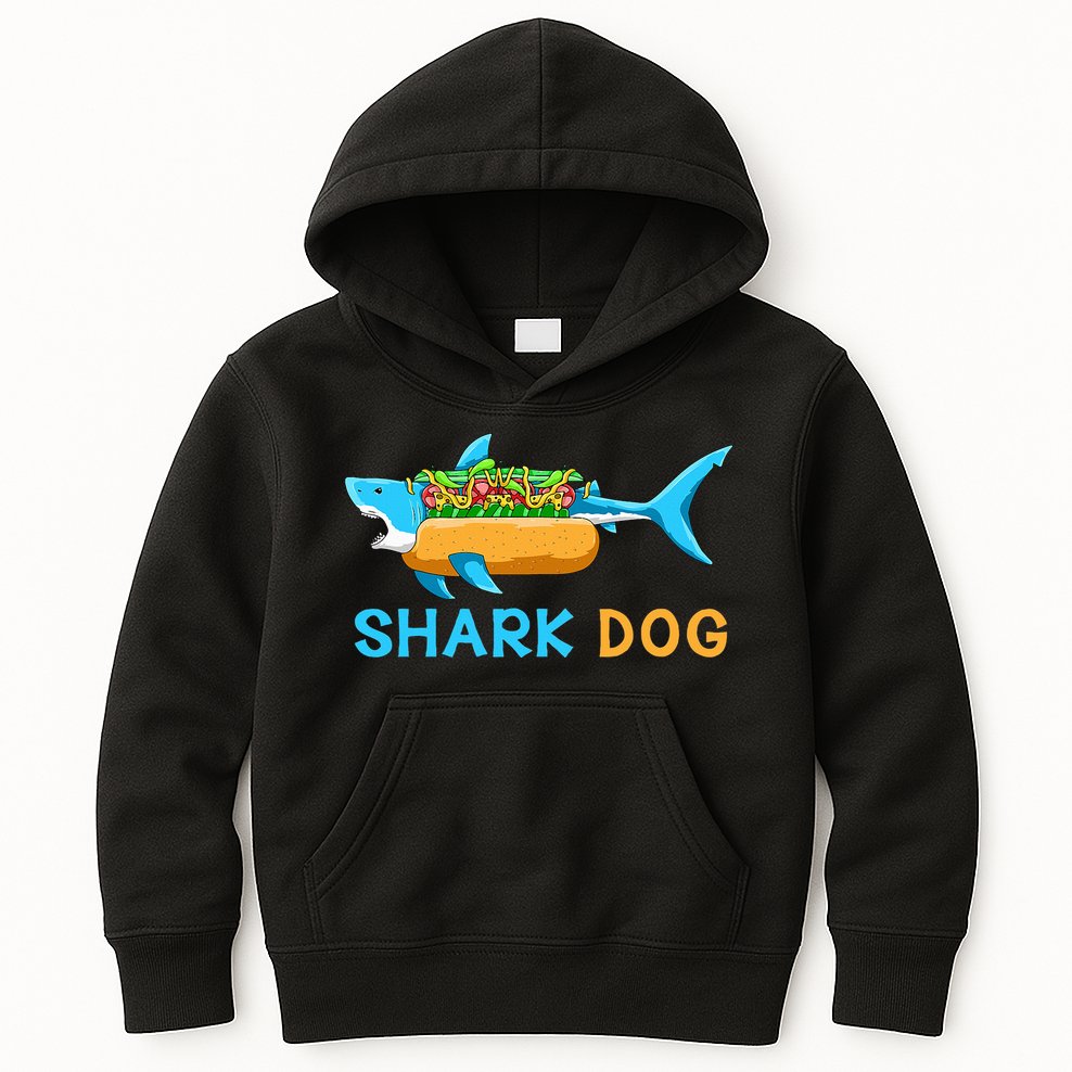 Shark Marine Biologist Ocean Animal Hot Dog Shark Kids Hoodie