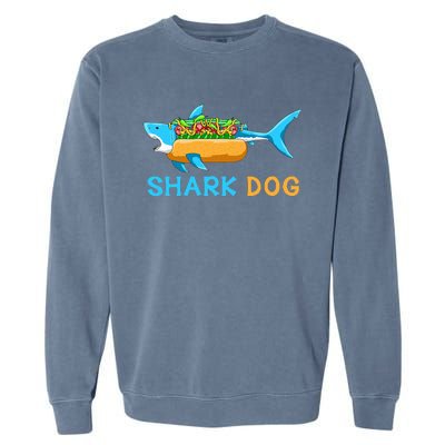 Shark Marine Biologist Ocean Animal Hot Dog Shark Garment-Dyed Sweatshirt