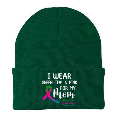 Support Metastatic Breast Cancer Awareness Pink Ribbon Knit Cap Winter Beanie