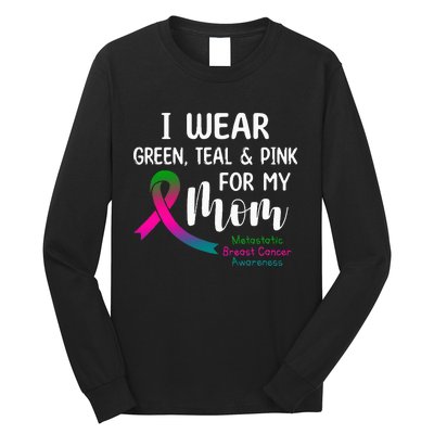 Support Metastatic Breast Cancer Awareness Pink Ribbon Long Sleeve Shirt