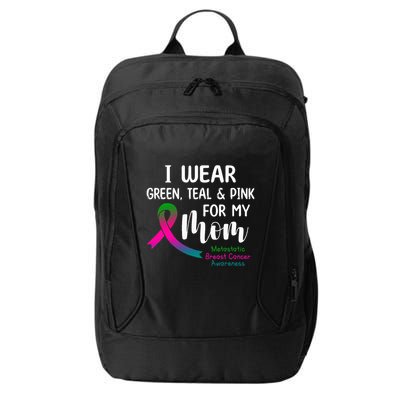 Support Metastatic Breast Cancer Awareness Pink Ribbon City Backpack