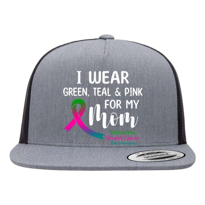 Support Metastatic Breast Cancer Awareness Pink Ribbon Flat Bill Trucker Hat