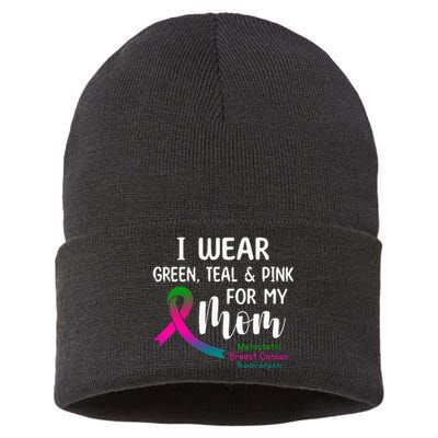 Support Metastatic Breast Cancer Awareness Pink Ribbon Sustainable Knit Beanie