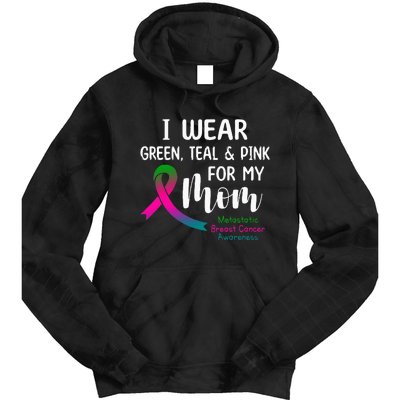 Support Metastatic Breast Cancer Awareness Pink Ribbon Tie Dye Hoodie