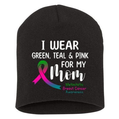 Support Metastatic Breast Cancer Awareness Pink Ribbon Short Acrylic Beanie