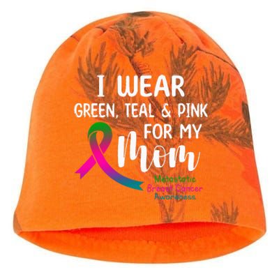 Support Metastatic Breast Cancer Awareness Pink Ribbon Kati - Camo Knit Beanie