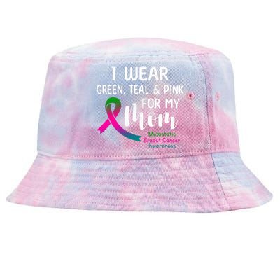 Support Metastatic Breast Cancer Awareness Pink Ribbon Tie-Dyed Bucket Hat