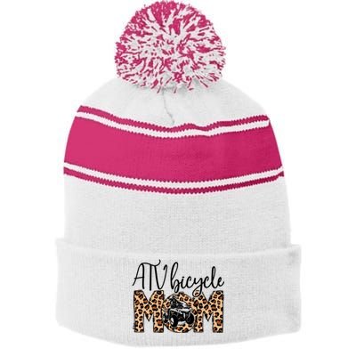 Sports Mom Bundle ATV Bicycle Stripe Pom Pom Beanie