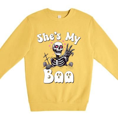 SheS My Boo Matching Halloween Pajama Couples HeS My Boo Premium Crewneck Sweatshirt