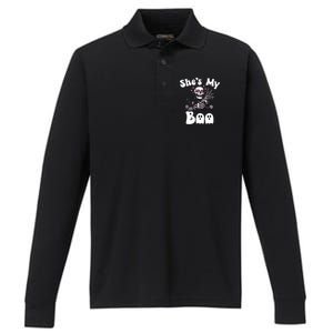 SheS My Boo Matching Halloween Pajama Couples HeS My Boo Performance Long Sleeve Polo