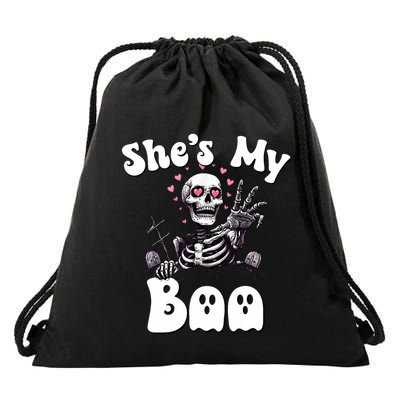 SheS My Boo Matching Halloween Pajama Couples HeS My Boo Drawstring Bag