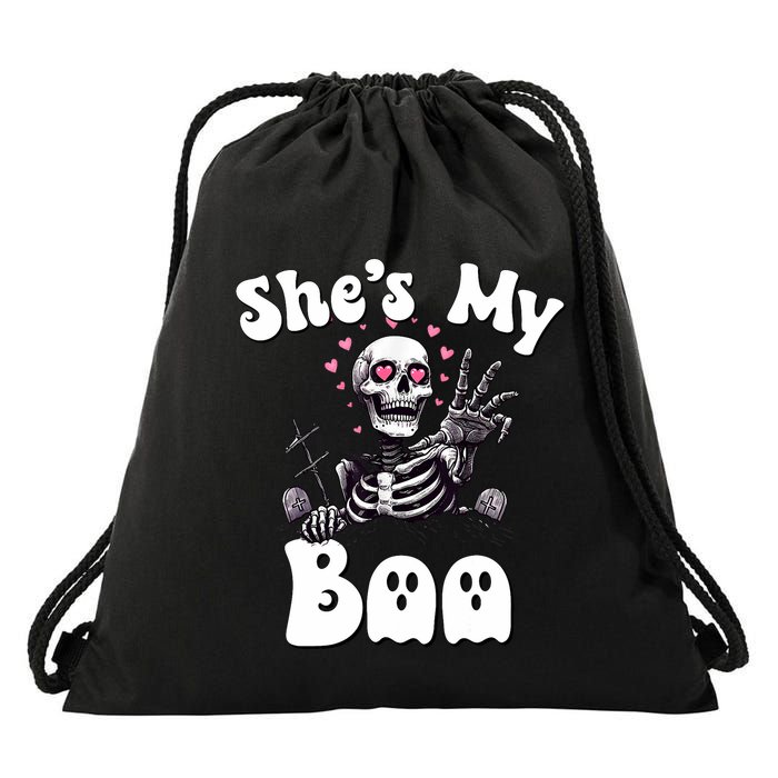 SheS My Boo Matching Halloween Pajama Couples HeS My Boo Drawstring Bag