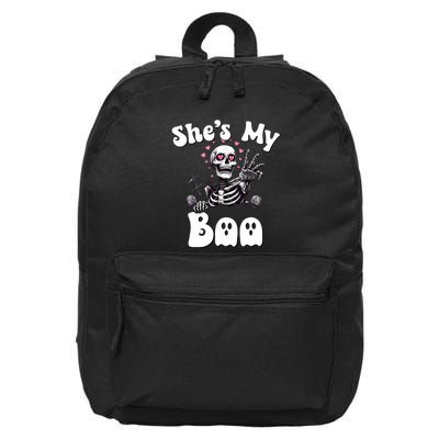 SheS My Boo Matching Halloween Pajama Couples HeS My Boo 16 in Basic Backpack