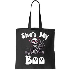 SheS My Boo Matching Halloween Pajama Couples HeS My Boo Tote Bag