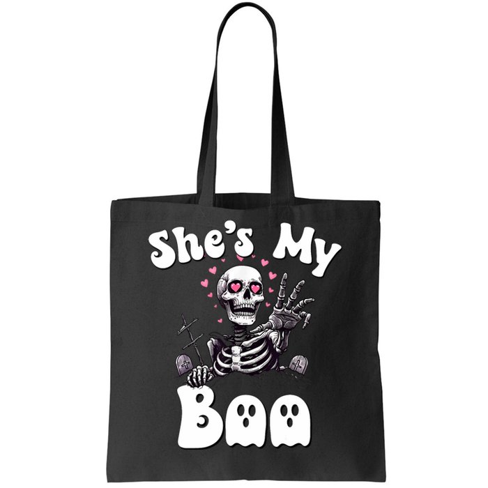 SheS My Boo Matching Halloween Pajama Couples HeS My Boo Tote Bag