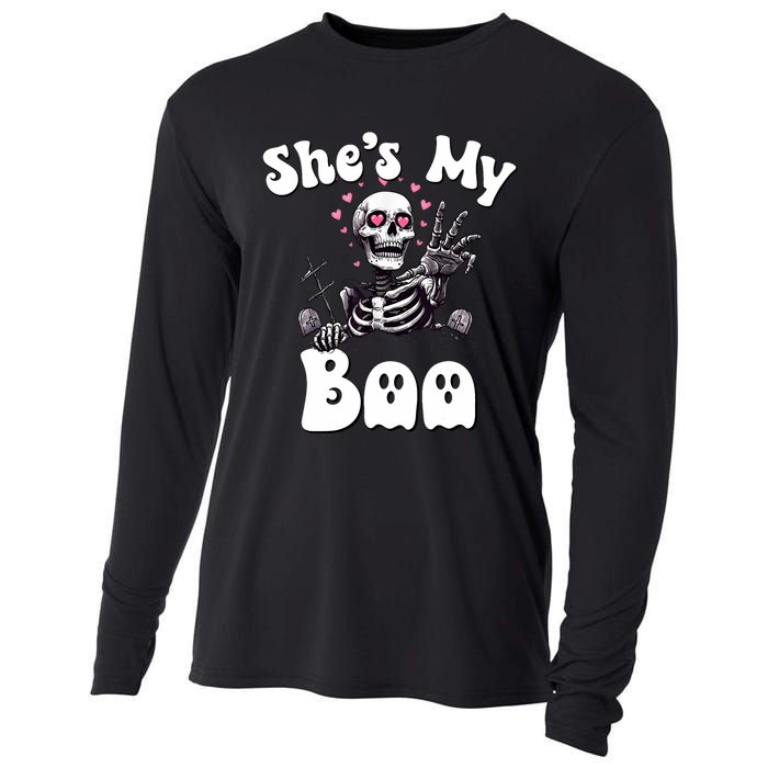 SheS My Boo Matching Halloween Pajama Couples HeS My Boo Cooling Performance Long Sleeve Crew