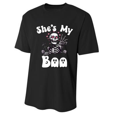 SheS My Boo Matching Halloween Pajama Couples HeS My Boo Performance Sprint T-Shirt