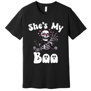 SheS My Boo Matching Halloween Pajama Couples HeS My Boo Premium T-Shirt