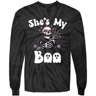 SheS My Boo Matching Halloween Pajama Couples HeS My Boo Tie-Dye Long Sleeve Shirt