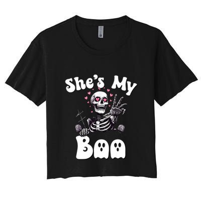 SheS My Boo Matching Halloween Pajama Couples HeS My Boo Crop Top