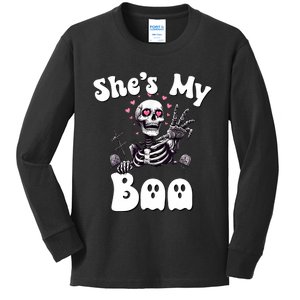 SheS My Boo Matching Halloween Pajama Couples HeS My Boo Kids Long Sleeve Shirt