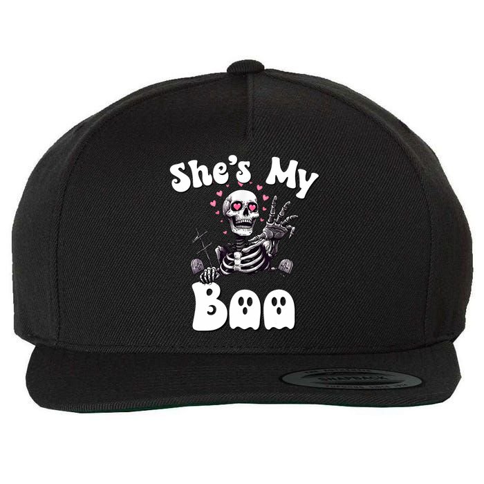 SheS My Boo Matching Halloween Pajama Couples HeS My Boo Wool Snapback Cap